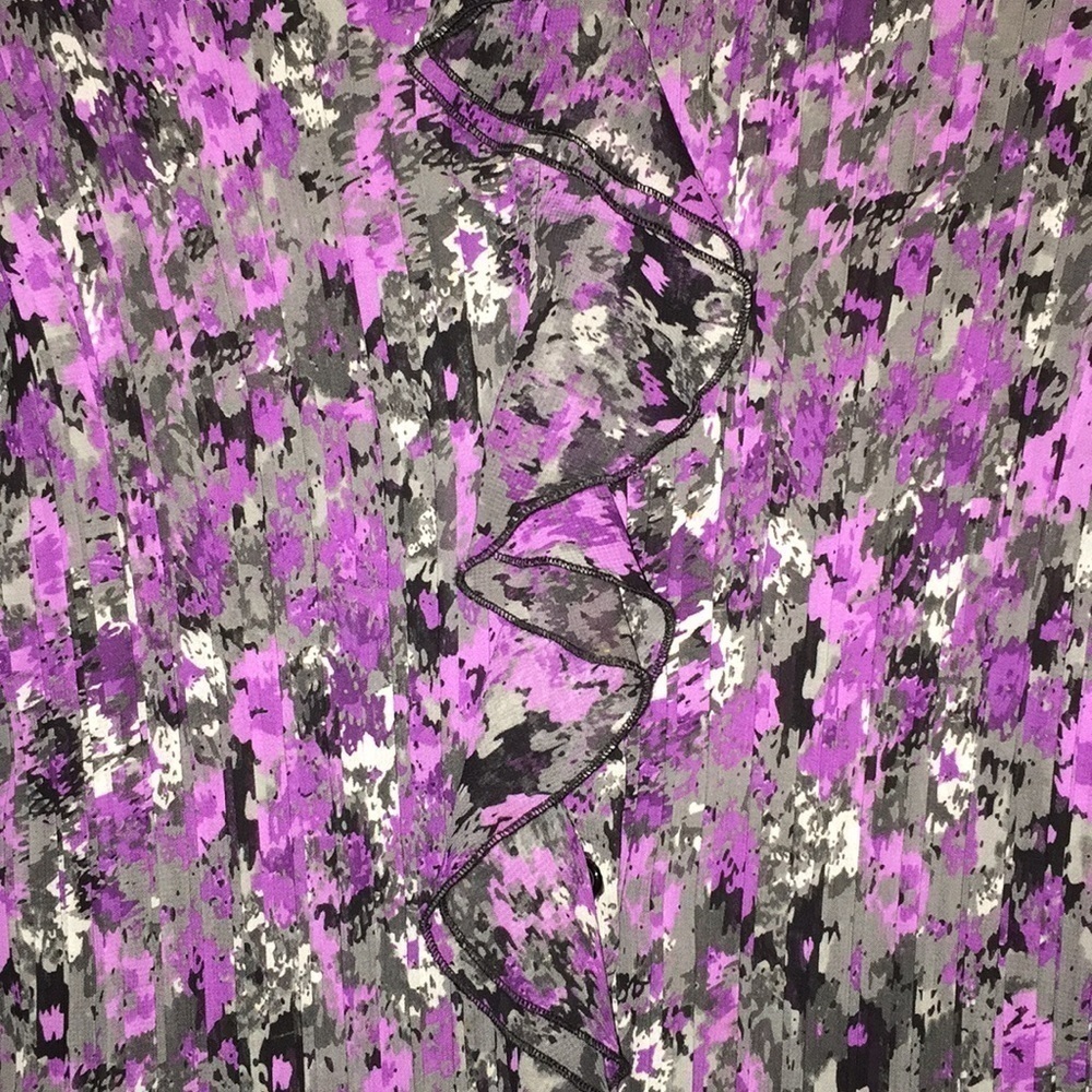 Apt. 9 Sheer Button Down Ruffle Petite Blouse - image 3